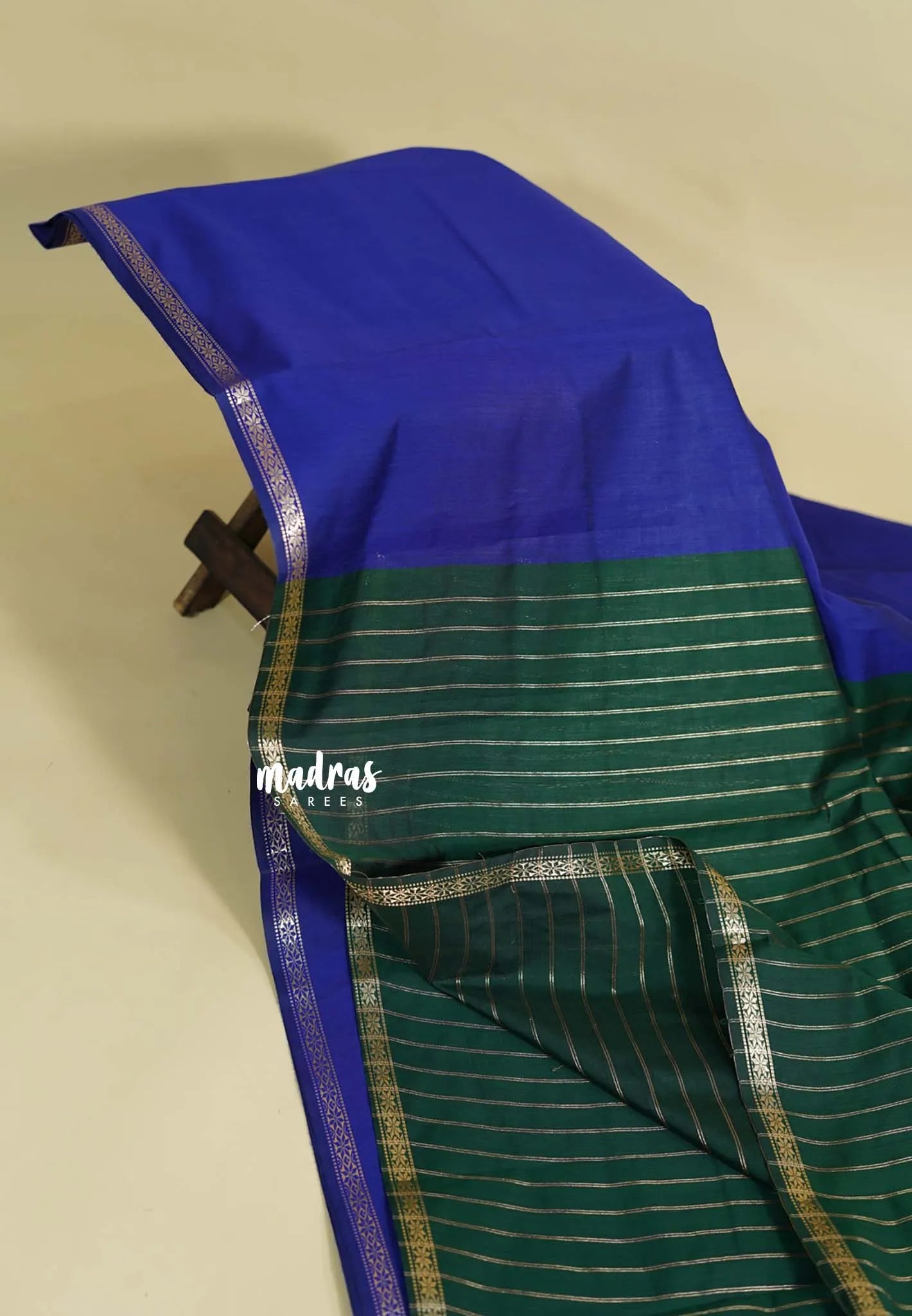 (PRE-BOOKING) MS Blue - Maheswari - Premium lightweight cotton silk with contrast pallu and blouse