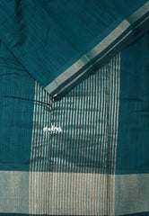 Peacock Jade - Maheswari - Maheswari cotton silk with tissue border - Best for Simple Functions