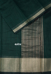 Midnight Emerald - Maheswari - Maheswari cotton silk with tissue border - Best for Simple Functions