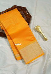 Sunrise Glow - Maheswari - Maheswari cotton silk with tissue border - Best for Simple Functions