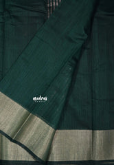 Midnight Emerald - Maheswari - Maheswari cotton silk with tissue border - Best for Simple Functions