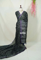 Midnight Green - Ananya - Soft Mangalore Silk Saree with Metallic Shades - Perfect for Office Wear | Casual Wear