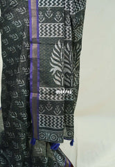 Midnight Green - Ananya - Soft Mangalore Silk Saree with Metallic Shades - Perfect for Office Wear | Casual Wear