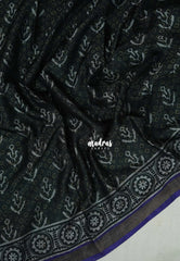 Midnight Green - Ananya - Soft Mangalore Silk Saree with Metallic Shades - Perfect for Office Wear | Casual Wear
