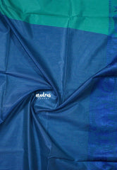 Teal Green - Manjari - Raw silk with Ambari weaving Border