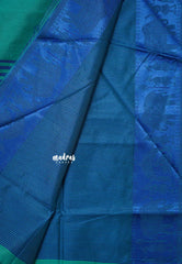 Teal Green - Manjari - Raw silk with Ambari weaving Border