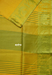 Greenish Yellow - Manjari - Raw silk with Ambari weaving Border
