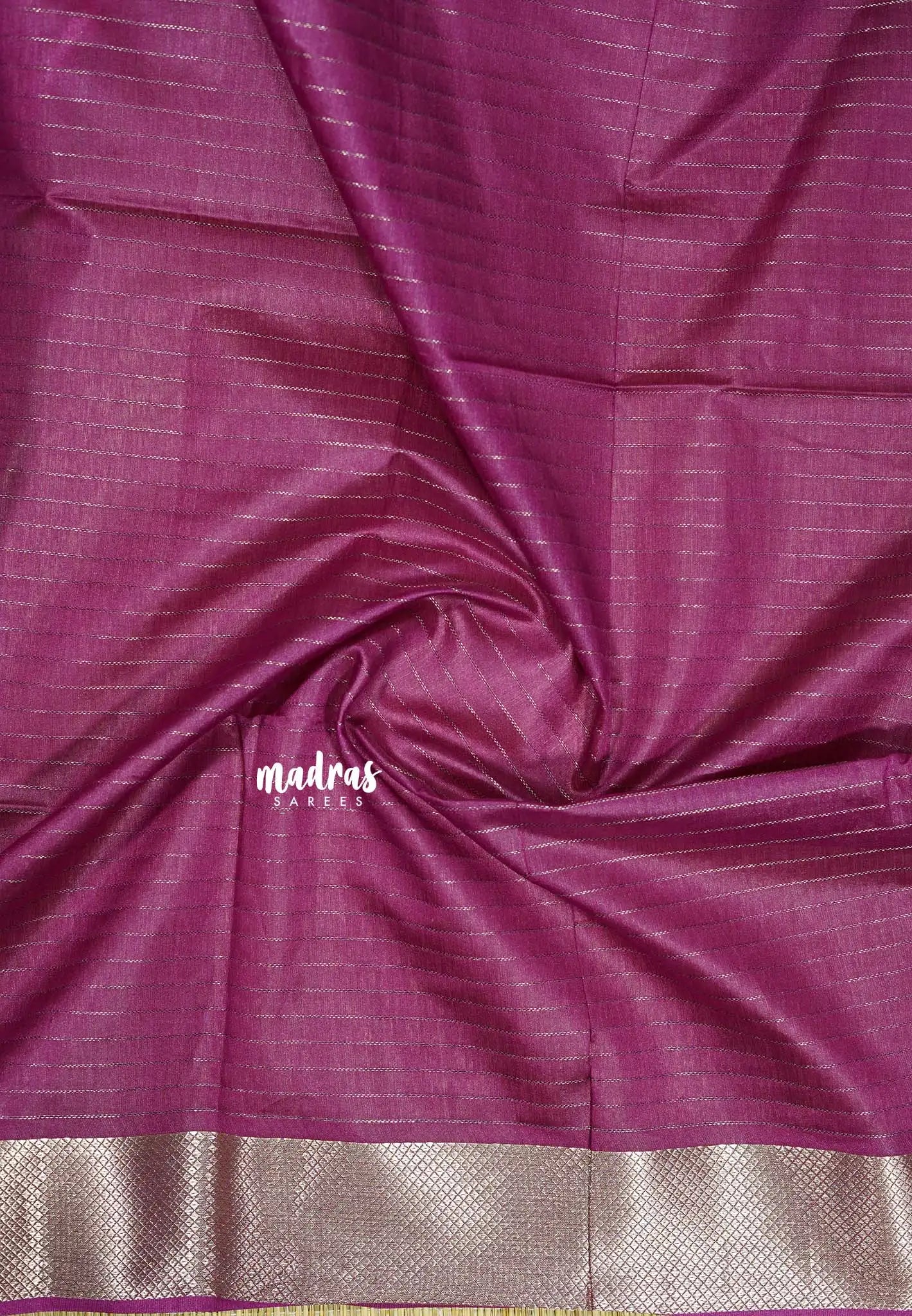 Pastel Pink - Manjari -  semi tussar checks in body with tissue border