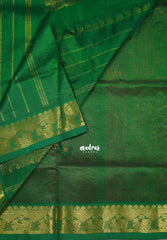 Peach Pink - Meenakshi - Light Weight Pure Silk Cotton Saree Mayil  Border with Buttas Contrast Pallu and Blouse - Perfect for Wedding Functions