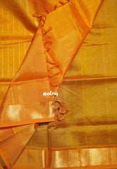 Peacock Blue - Meenakshi - Light Weight Pure Silk Cotton Saree Checks with Getti Border Contrast Pallu and Blouse - Perfect for Wedding Functions
