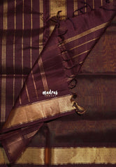 Golden Shade Fresh Leaf Green - Meenakshi - Light Weight Pure Silk Cotton Saree with Getti Border Contrast Pallu and Blouse - Perfect for Wedding Functions