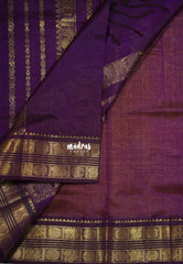 Mango Yellow - Meenakshi - Light Weight Pure Silk Cotton Saree Mayil Border with Contrast Pallu and Blouse - Perfect for Wedding Functions