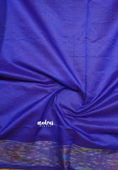 Orange Yellow - Mookuthi Amman Plain silk cotton pochampalli border