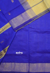 Sandal - Mookuthi Amman silk cotton getti zari border with buttas