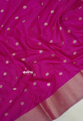 Fuchsia Pink - Narayani - Organza silk with Zari Border