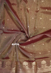 Maroon with Gold Dual Shades - Thendral - Soft Kanchi semi silk