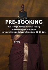 (PRE-BOOKING) Royal Cocoa Brown - Avantika - Semi Mysore silk with small border - Perfect for Festival Wear