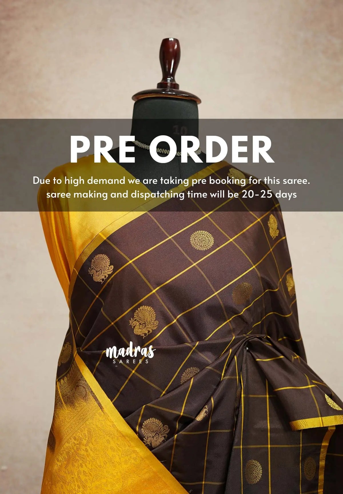 (PRE-BOOKING) Coffee brown - Hamsavalli – Soft Silk Elegance rudraksham mayil kattam body