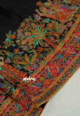 Nightfall Black - Sowbhagya – Precision Weaving Pure Mulberry Silk with Contrast Attractive Blouse - Perfect for Functions