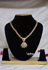 Premium 1 Gram Gold polish AD Stone Trendy Attigai Necklace