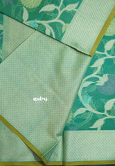Seafoam Green - Soft Premium Banarasi Jamdani Cotton Saree - Best for Elegant Style