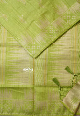Light Green - Raaga - Premium Raw Mango silk saree with stylish buttas and border