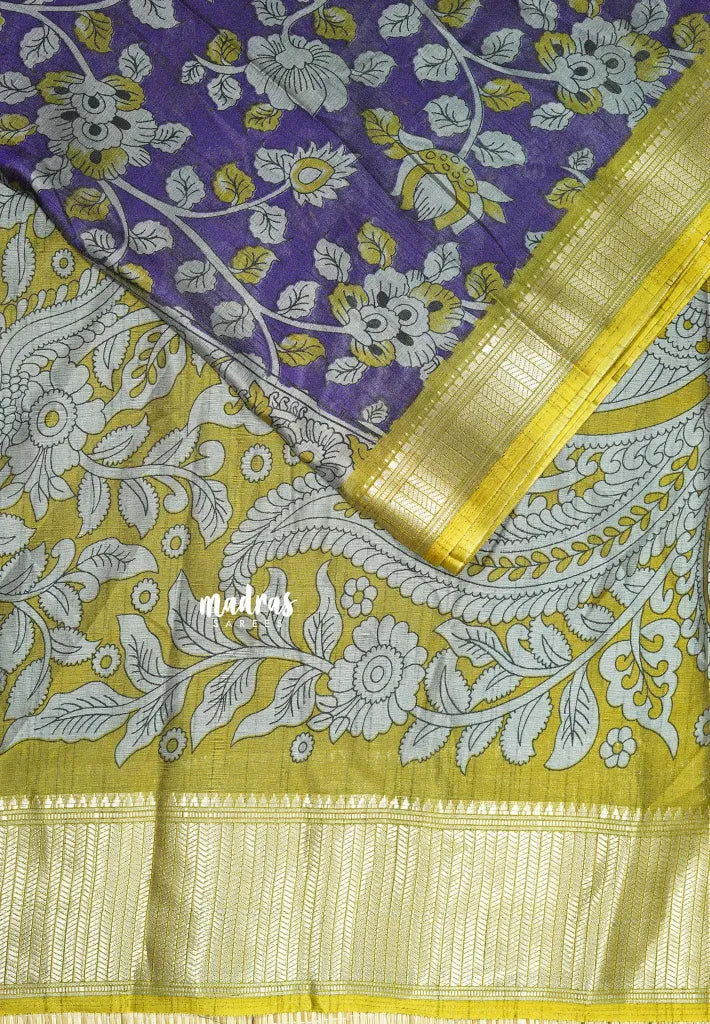 Purple Glow - Light weight Vasundra printed silk