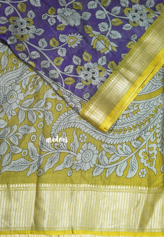 Purple Glow - Light weight Vasundra printed silk