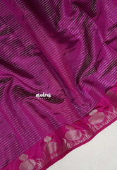 Magenta Pink - Raaga Premium Semi tussar with Vaira Oosi Weaving Body -  Perfect for Festive Wear