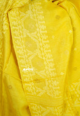 Pure Handwoven Tussar Jamdani Silk Saree (Silk Mark Certified)