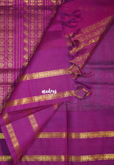 Aqua Green - Meenakshi - Light Weight Pure Silk Cotton Saree Temple Weaving Rettapet Rudraksham Border Contrast Pallu and Blouse - Perfect for Wedding Functions