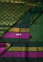 Sandal Beige - Meenakshi - Light Weight Pure Silk Cotton Saree Getti and Skirt Border Contrast Pallu and Blouse - Perfect for Wedding Functions