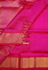 Dual Shade Queen's Pink - Meenakshi - Light Weight Pure Silk Cotton Saree Muthu Kattam with Mayil Buttas and Rich Pallu - Perfect for Wedding Functions