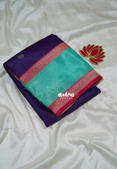 Violet Purple - Swara – Grandeur Pure Viscose Silk Saree Elephant Buttas & Rettapet Border with Contrast Pallu and Blouse - Best for Diwali Festive | Wedding Functions
