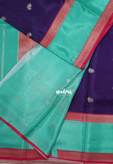Violet Purple - Swara – Grandeur Pure Viscose Silk Saree Elephant Buttas & Rettapet Border with Contrast Pallu and Blouse - Best for Diwali Festive | Wedding Functions