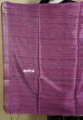 Magenta and Purple - Roopa - Lightweight semi tussar grooves weaving with zig zag prints