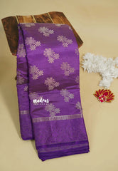 Dual Shade Violet Purple - Raaga - Semi tussar with full weaving body