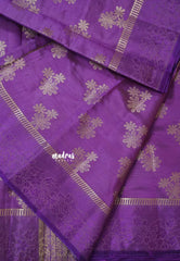 Dual Shade Violet Purple - Raaga - Semi tussar with full weaving body