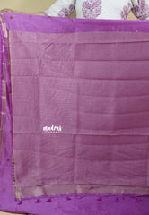 Lavender  - Raaga - Semi Tussar Tiny Border with Buttas