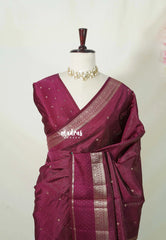 Winered - Raaga Premium Semi tussar Vaira Oosi Body with Thread Weaving Border -  Perfect for Festive Wear