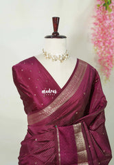 Winered - Raaga Premium Semi tussar Vaira Oosi Body with Thread Weaving Border -  Perfect for Festive Wear