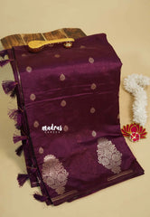 Winered - Raaga - Raw mango tussar silk with big motif border and buttas