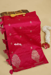 Queen's Pink - Raaga - Raw mango tussar silk with big motif border and buttas