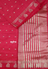 Queen's Pink - Raaga - Lightweight Semi tussar saree with buttas and small border