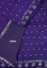 Royal Purple - Raaga - Lightweight Semi tussar saree with buttas and small border