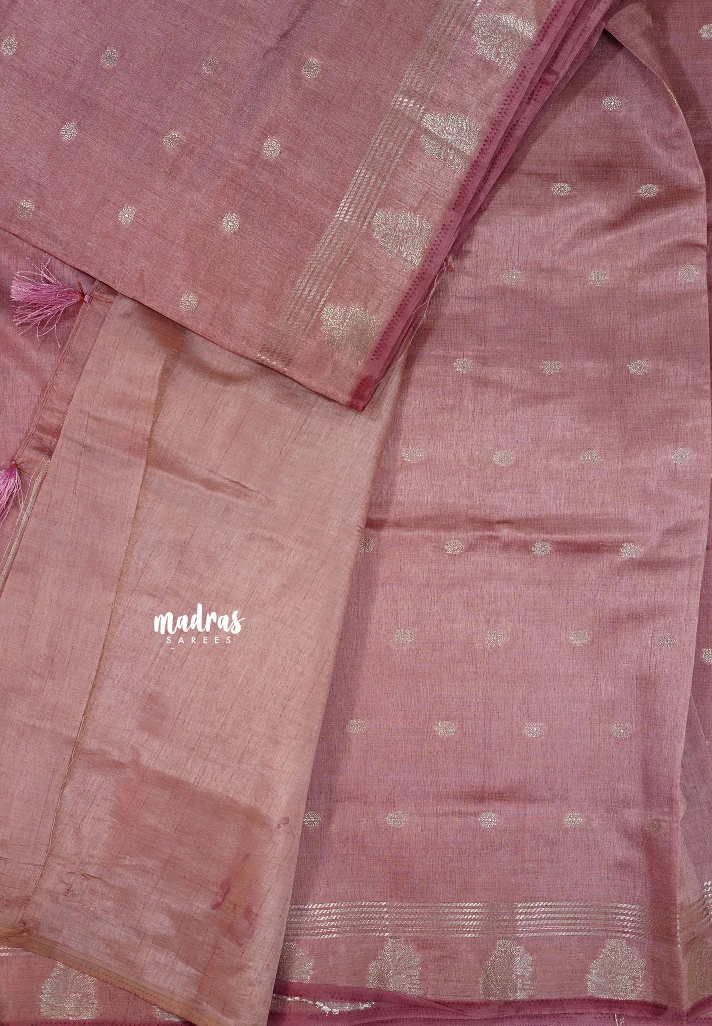 Blush Copper - Raaga - Lightweight Semi tussar saree with buttas and small border