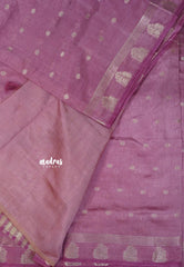 Onion Pink - Raaga - Lightweight Semi tussar saree with buttas and small border