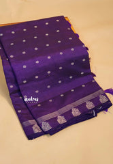 Royal Purple - Raaga - Lightweight Semi tussar saree with buttas and small border