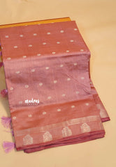 Blush Copper - Raaga - Lightweight Semi tussar saree with buttas and small border