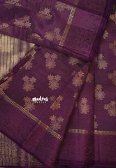 Dual Shade Purple - Raaga - Semi tussar with full weaving body